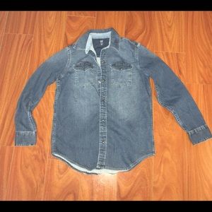 Boys’ Denim Button Down Shirt